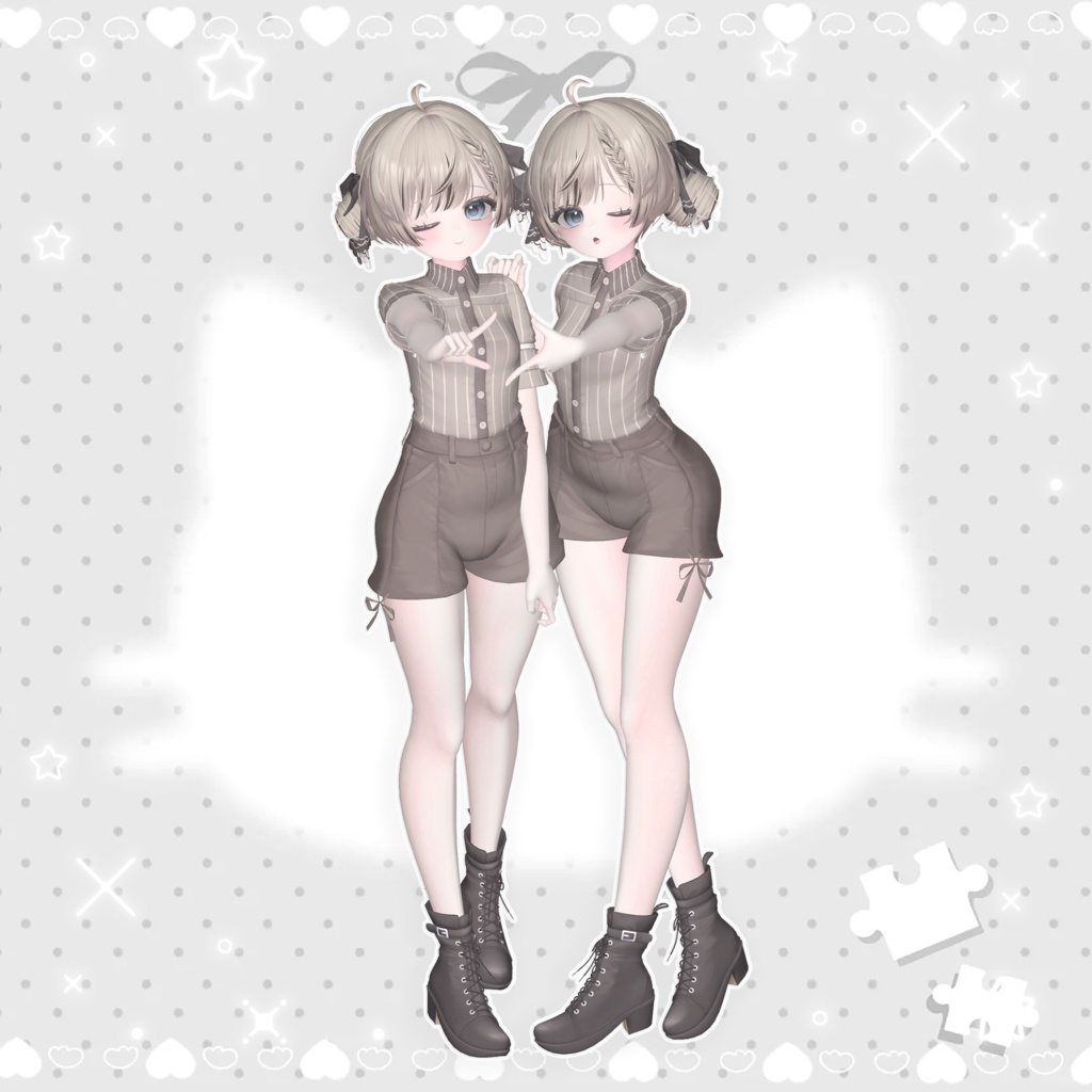 🤍 Meoow! pose Set 【二人ポーズ 2 】 20個 ☁️