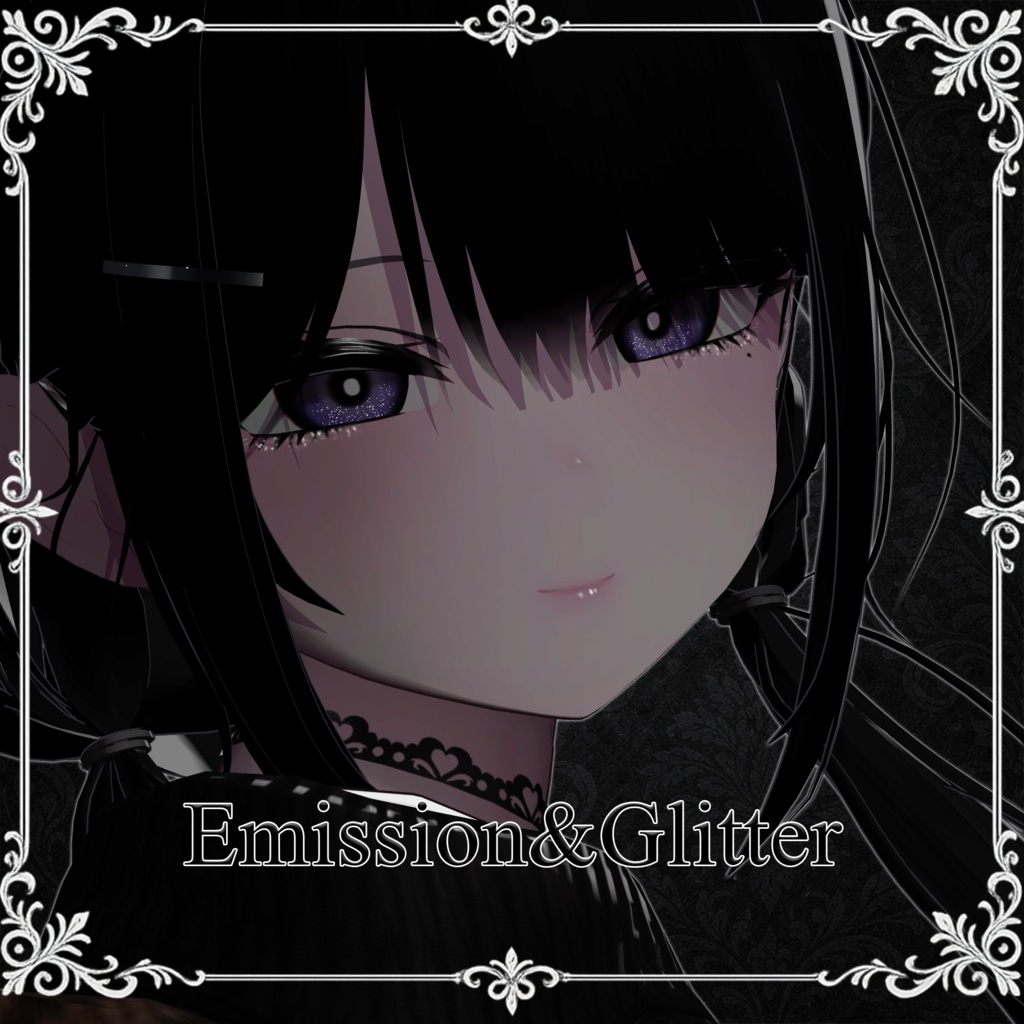 【ミルティナ-Milltina 対応】Simple Dark Makeup & Eye texture | VRChat向け