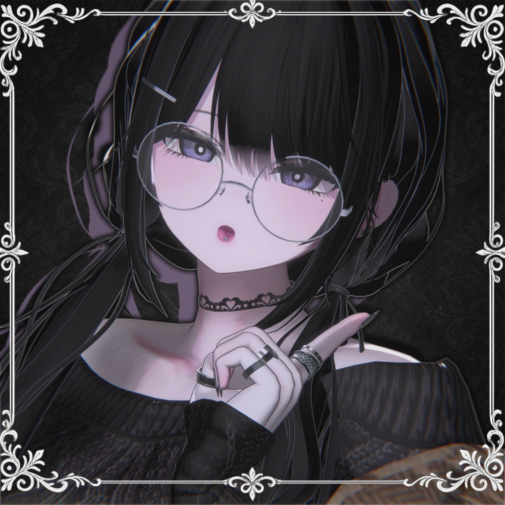 【ミルティナ-Milltina 対応】Simple Dark Makeup & Eye texture | VRChat向け