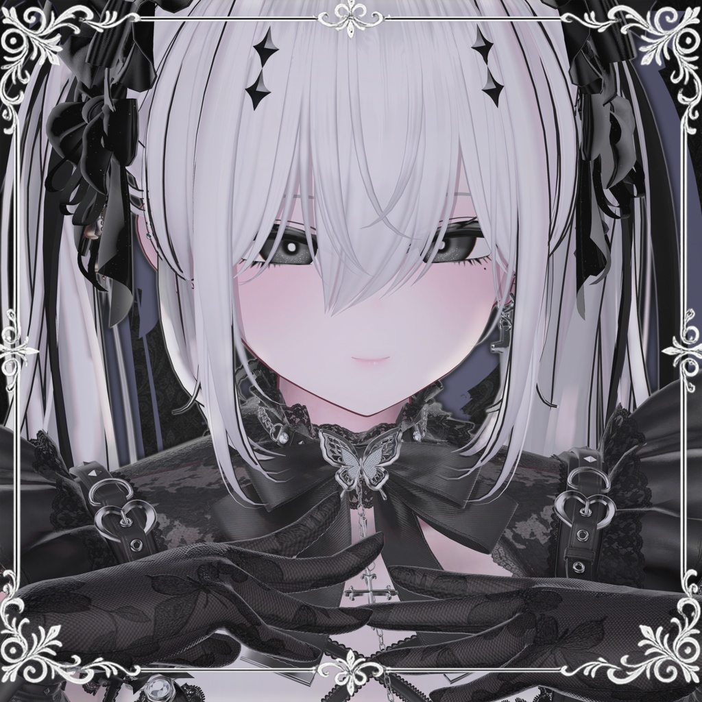 【ミルティナ-Milltina 対応】Simple Dark Makeup & Eye texture | VRChat向け