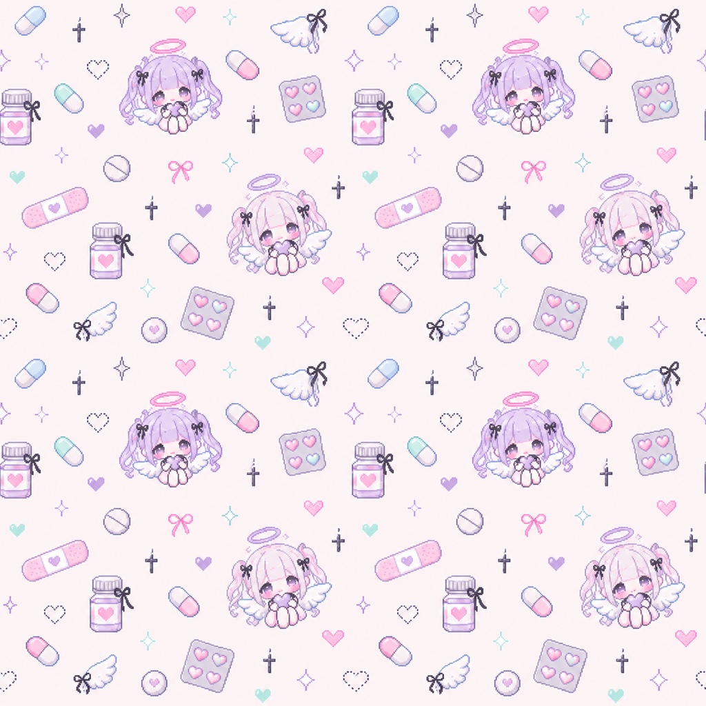 【デジタルペーパー】KAWAII病み系背景詰め合わせセット❤💉|シームレス素材