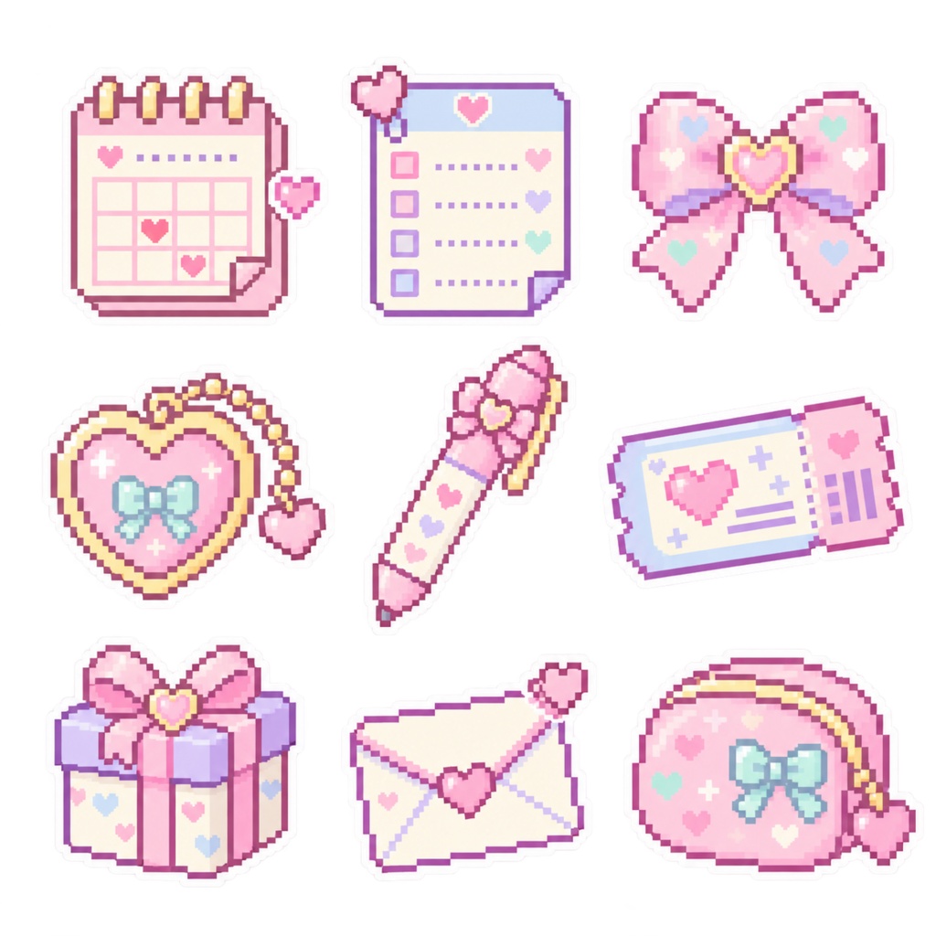 ♡ 推し活がもっと楽しくなる!パステルステッカーセット ♡