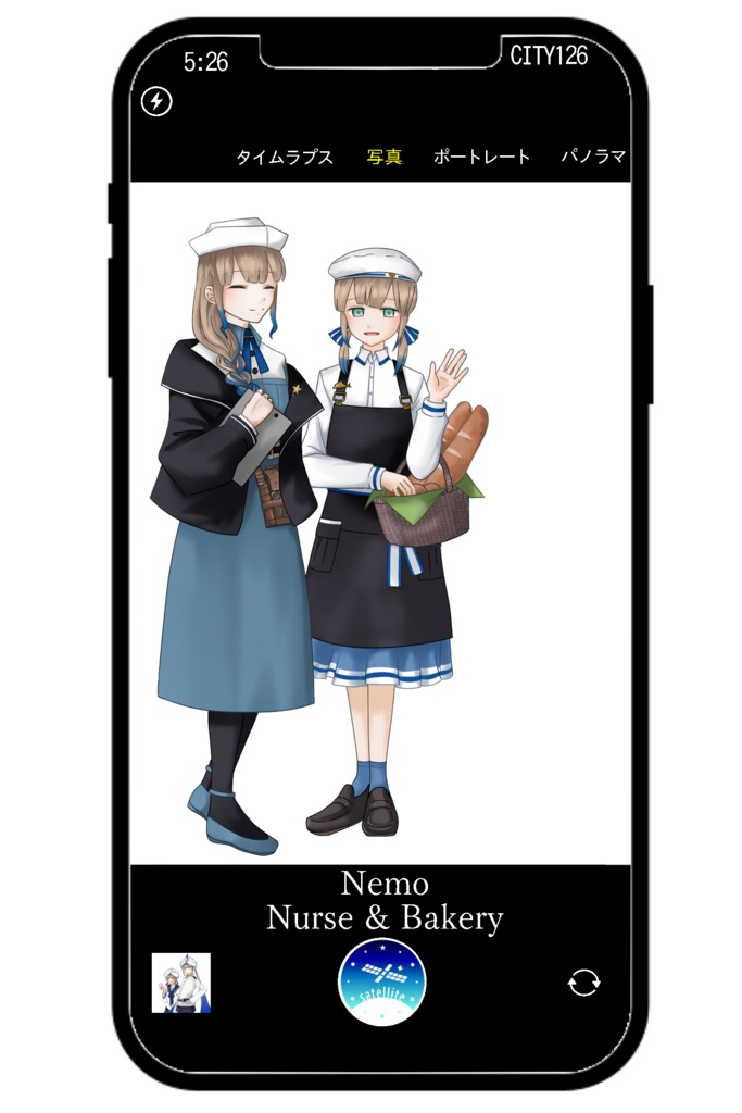 カメラ風アクリルキーホルダー(ネモ3種)