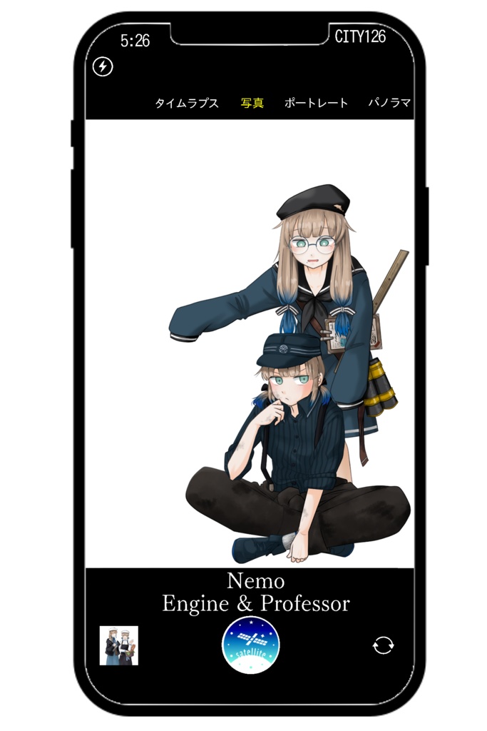 カメラ風アクリルキーホルダー(ネモ3種)