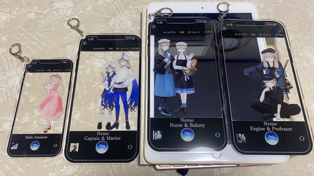 カメラ風アクリルキーホルダー(ネモ3種)