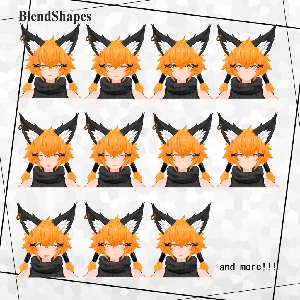 【VRC想定オリジナルアバター】玄狐