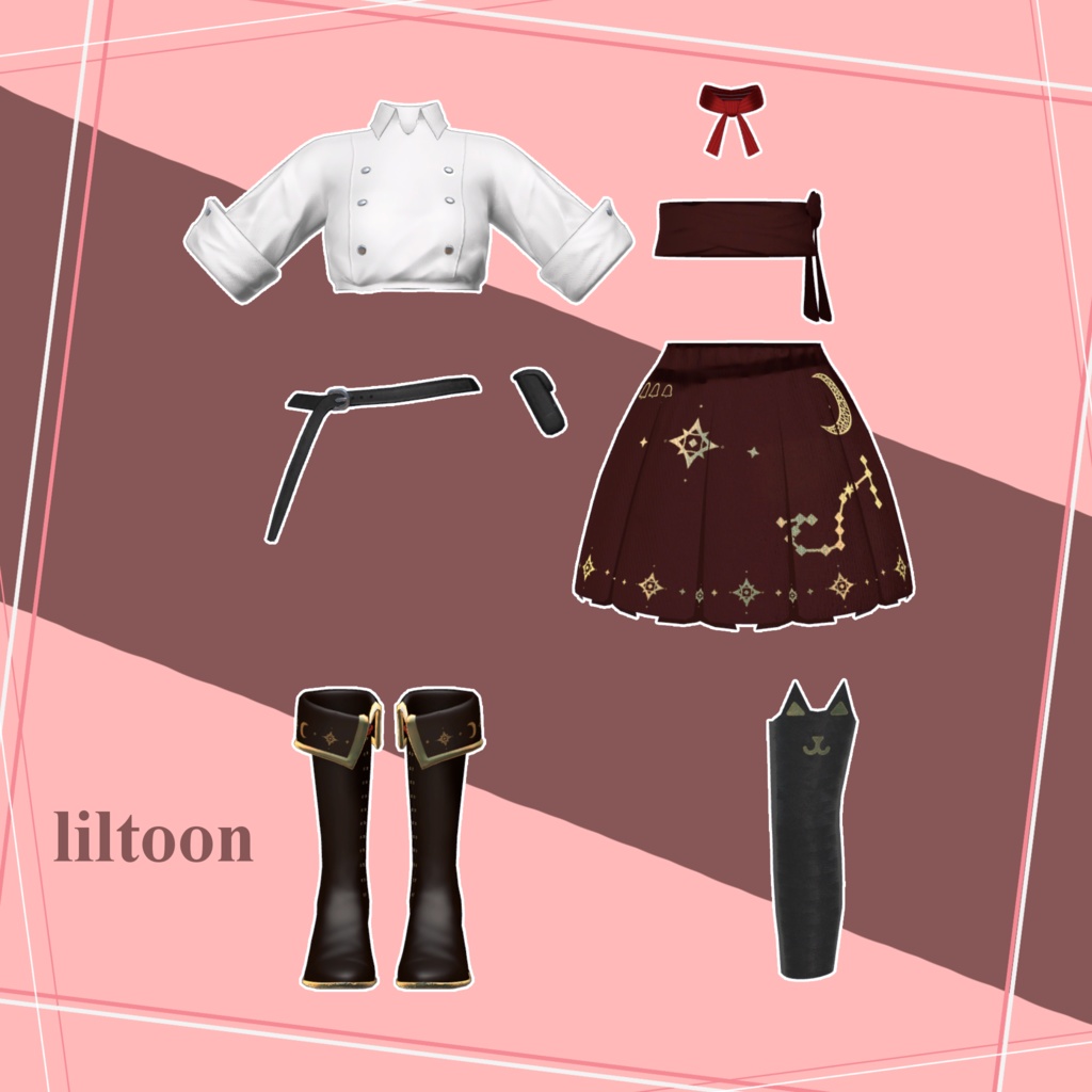 【玄狐/Schalla対応】クッキングショートスカート