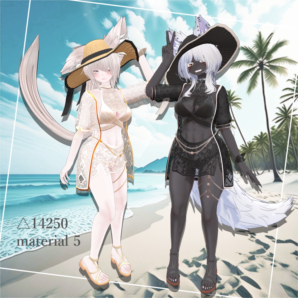 【仙猫/豺狼/玄狐/Schalla対応】優雅な水着