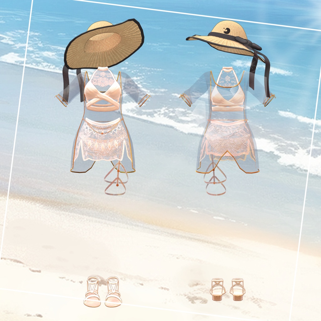 【仙猫/豺狼/玄狐/Schalla対応】優雅な水着