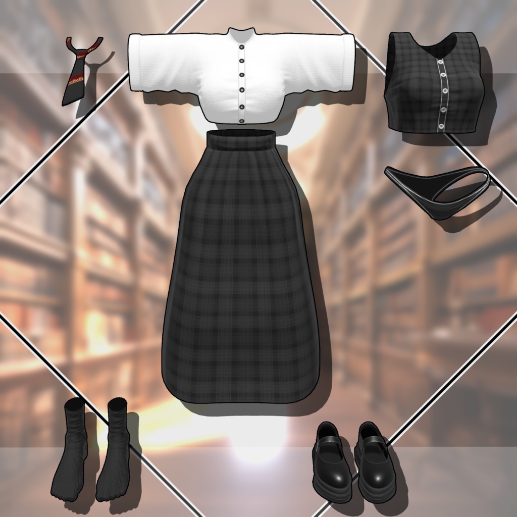 【仙猫、豺狼対応】NaturalLongSkirt【MA対応】