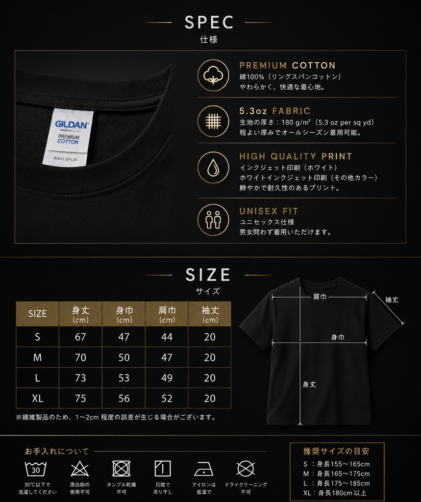 アニバーサリーTシャツ Premium Black