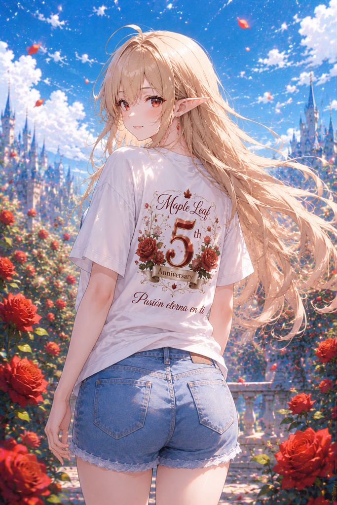 【期間限定】両面フルグラフィックTシャツ Rose
