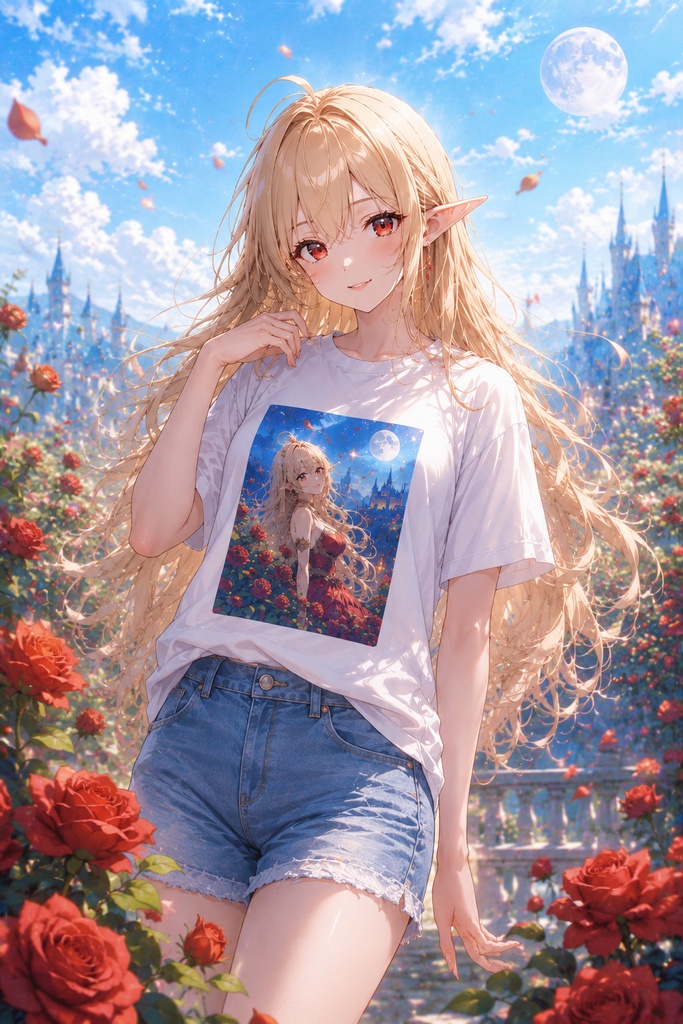 【期間限定】両面フルグラフィックTシャツ Rose