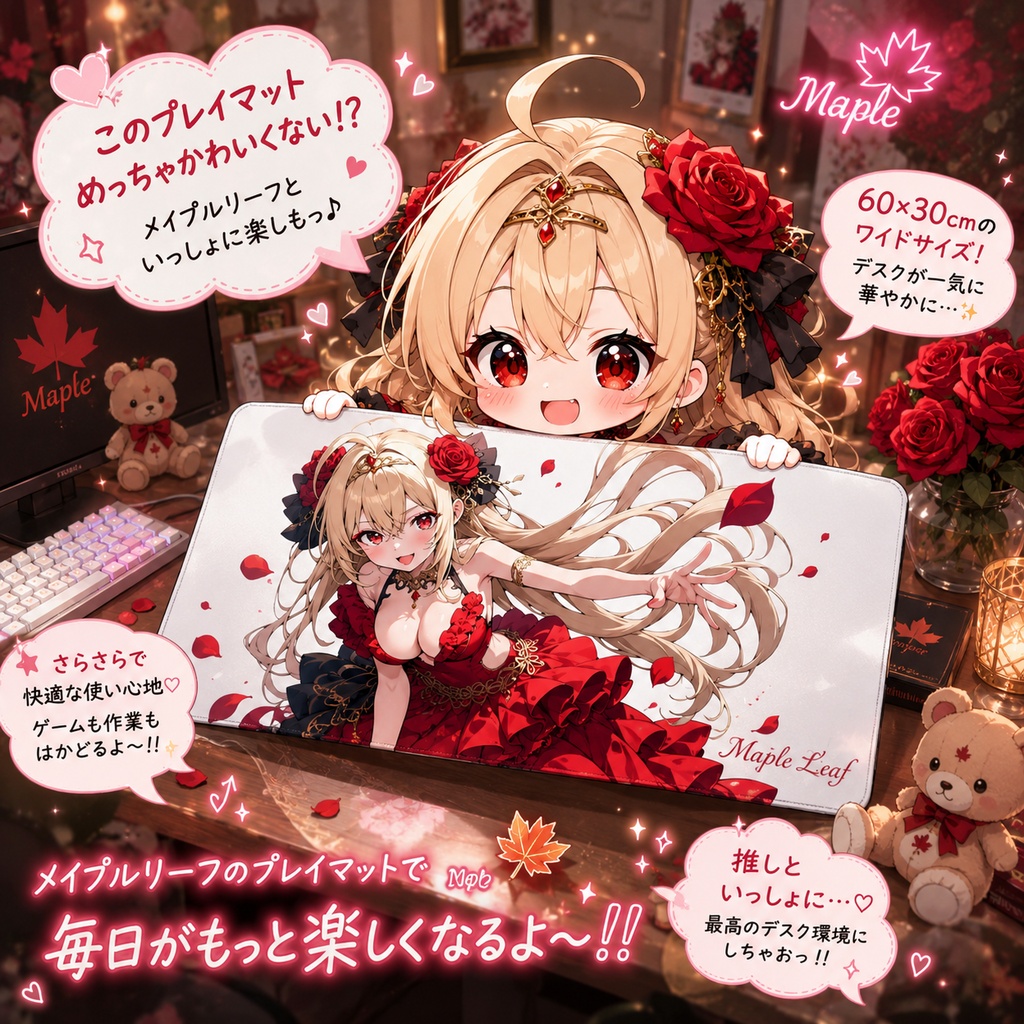 クラシックレッド ─ Maple Leaf Playmat Collection ─