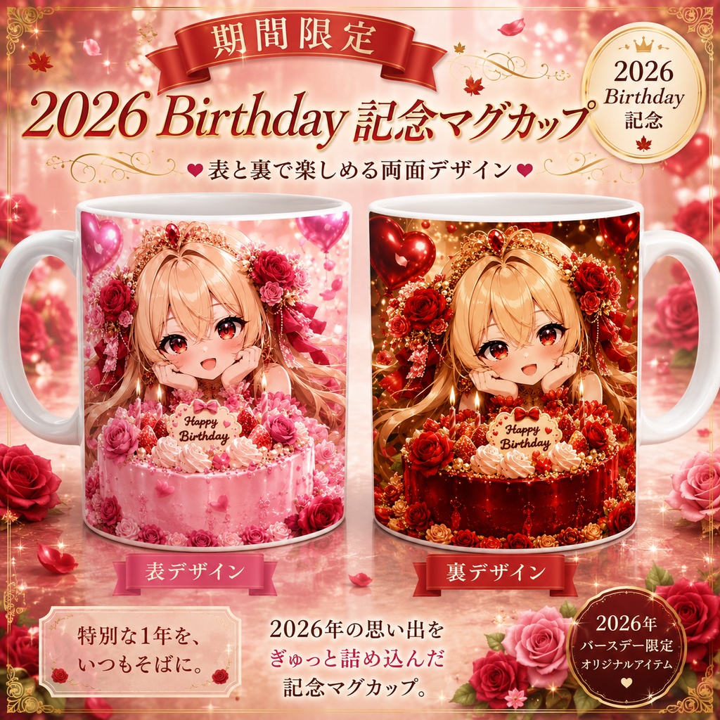 【期間限定】バースデーマグカップ