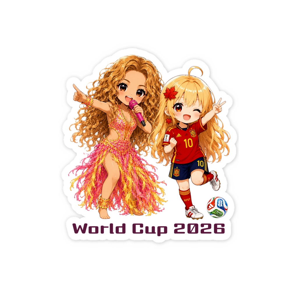 【期間限定】スペイン優勝記念 ステッカー シャキーラ
