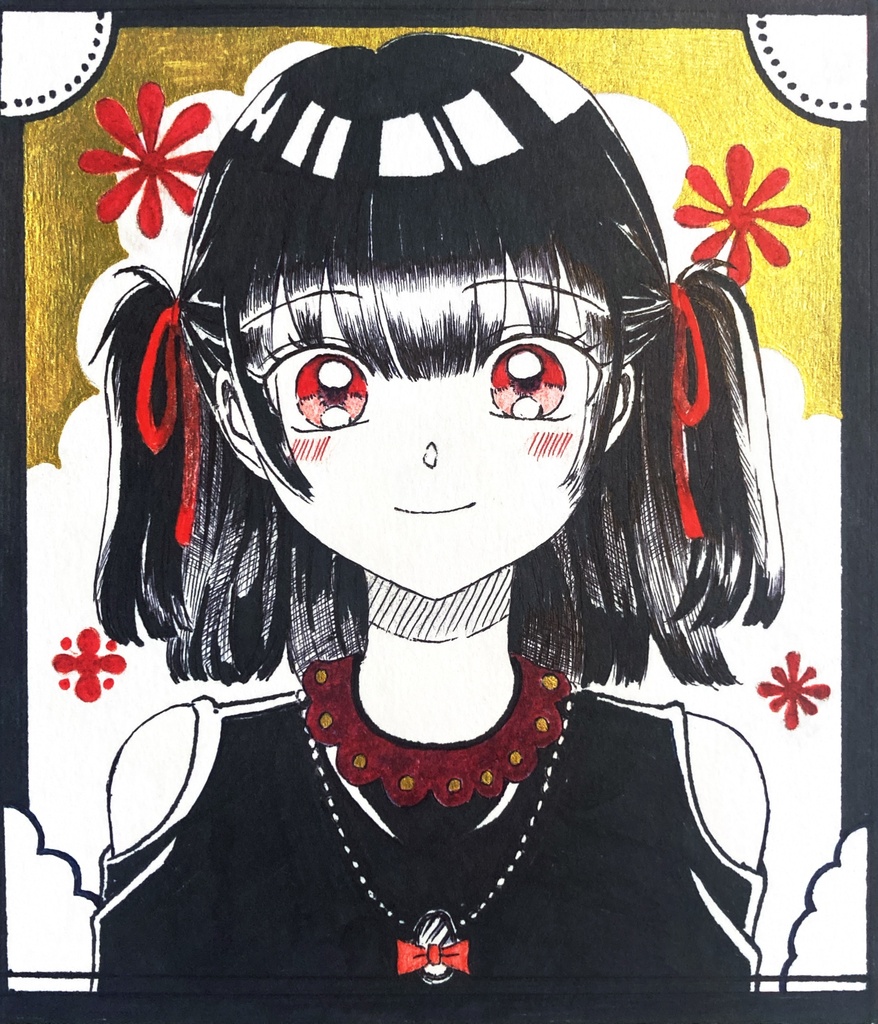 【画像配布】赤い瞳の女の子