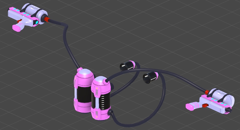 ONKC-007コア直結式高圧水鉄砲3Dモデル