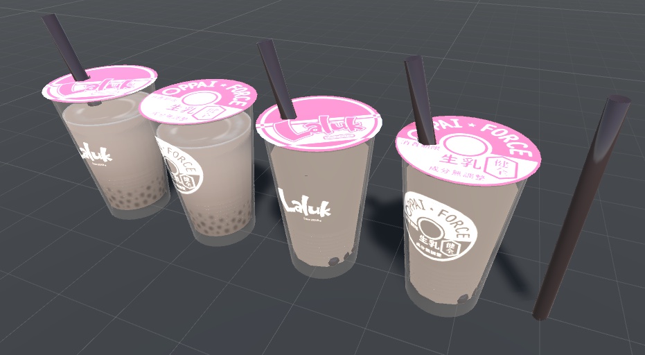 タピオカミルクティー3Dモデル