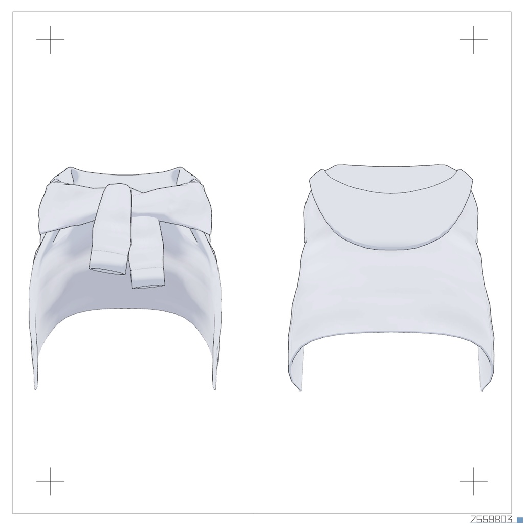 【ヨル&アノネ(A0Xbody)用】腰巻きパーカー