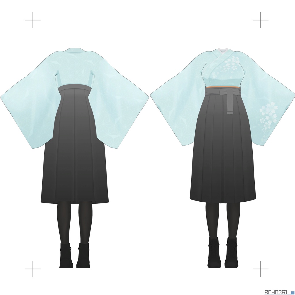 【B01&A1Xボディ向け】袴っぽい和服とレギンス