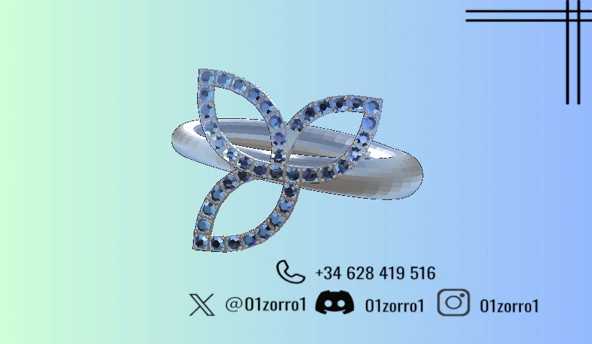 リリー フラワー アクセサリーセット（リング＆ネックレス）/ Lily Flower Accessory Set (Ring & Necklace)