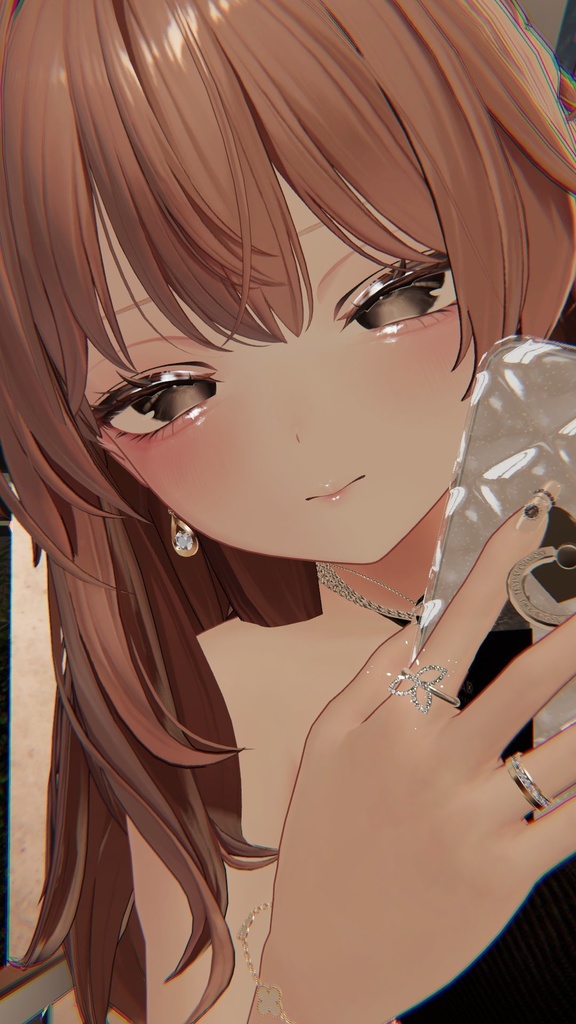 リリー フラワー アクセサリーセット(リング&ネックレス)/ Lily Flower Accessory Set (Ring & Necklace)