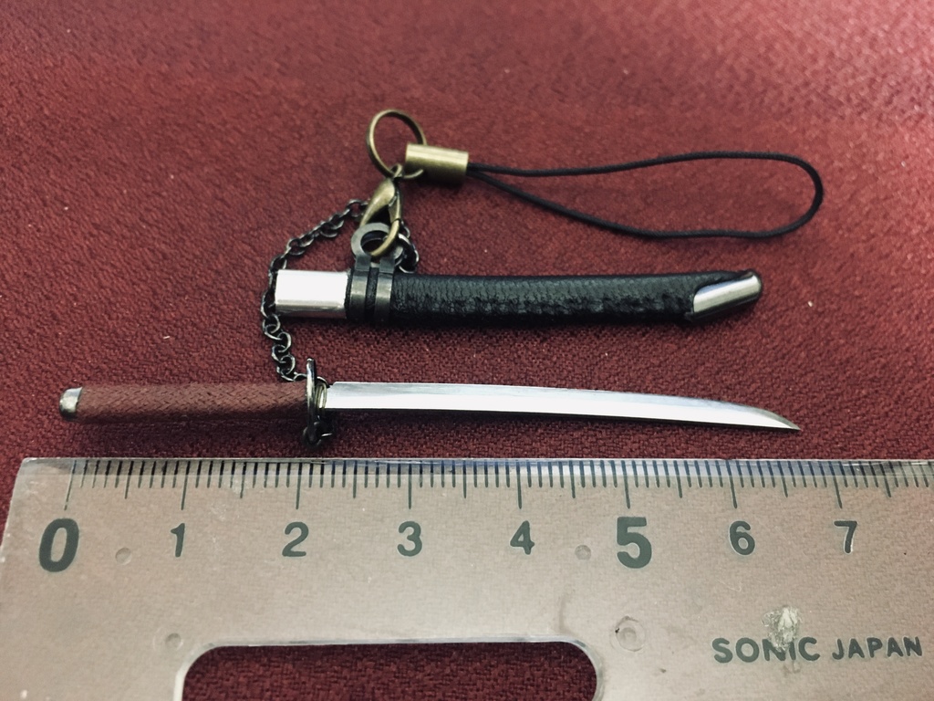 手作り刀ストラップ「壱」(箱付き)