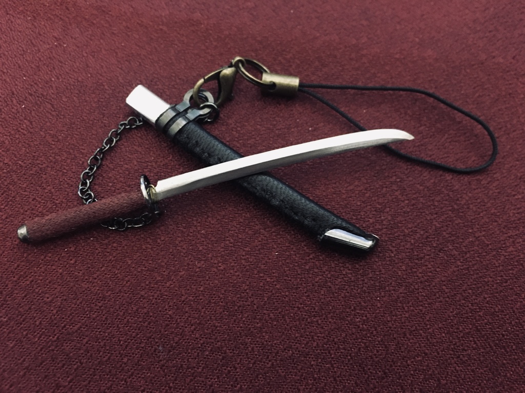 手作り刀ストラップ「壱」(箱付き)