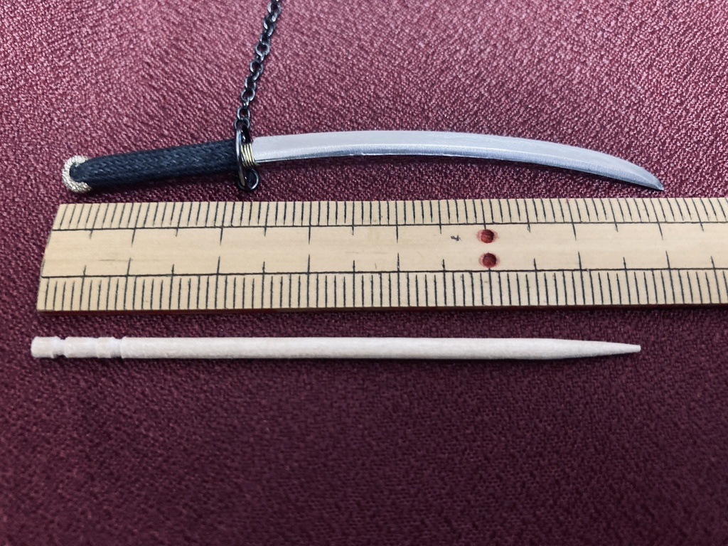 手作り日本刀ストラップ「玄武」