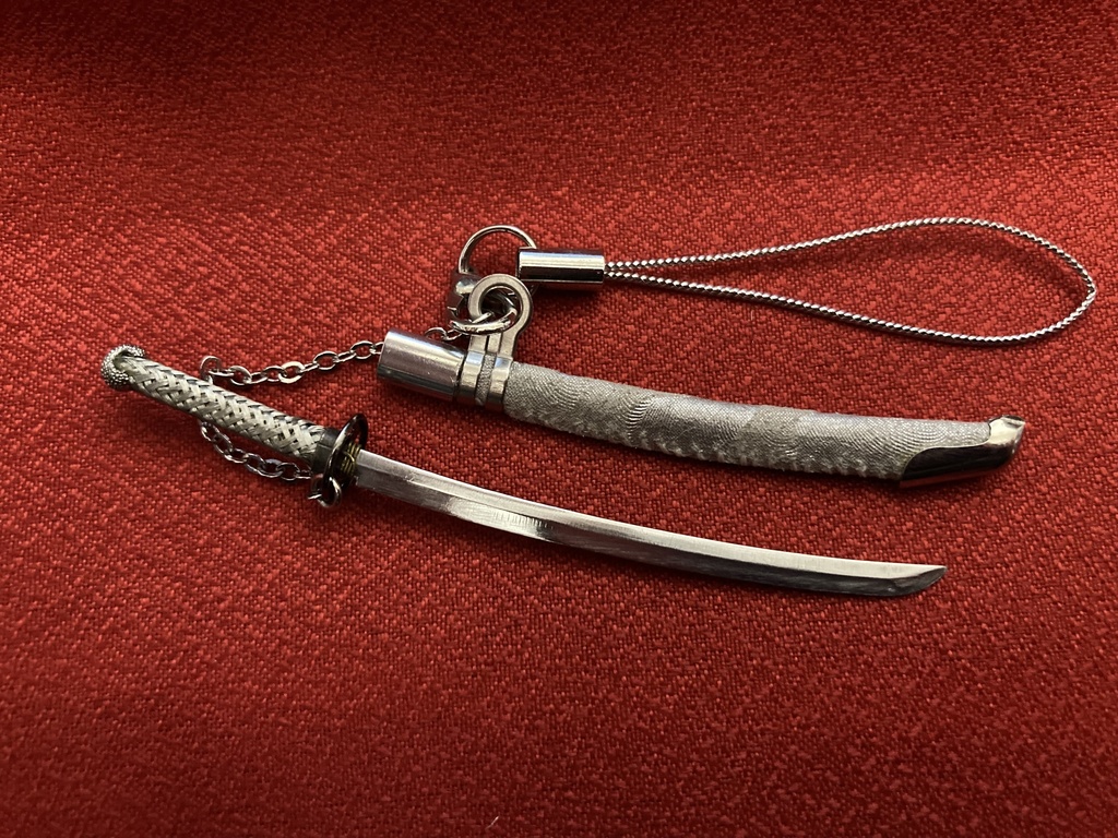 手作り日本刀ストラップ　白鞘