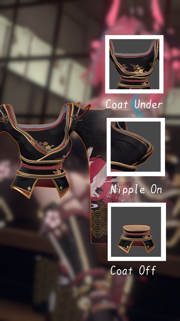 Kitsune Cherry Embrace 狐影衔樱 -混合シェイプ追加【複数アバター対応】【無料版有り】