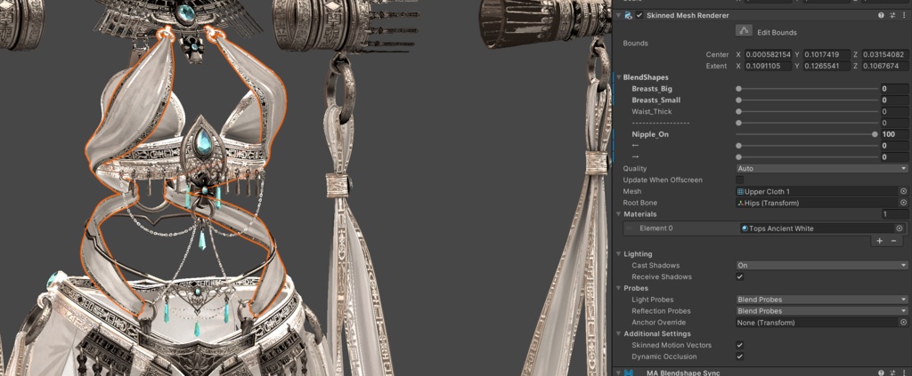 【無料】『断罪死都ネクロポリス』冥界の踊り子-混合シェイプ追加【3アバター対応】