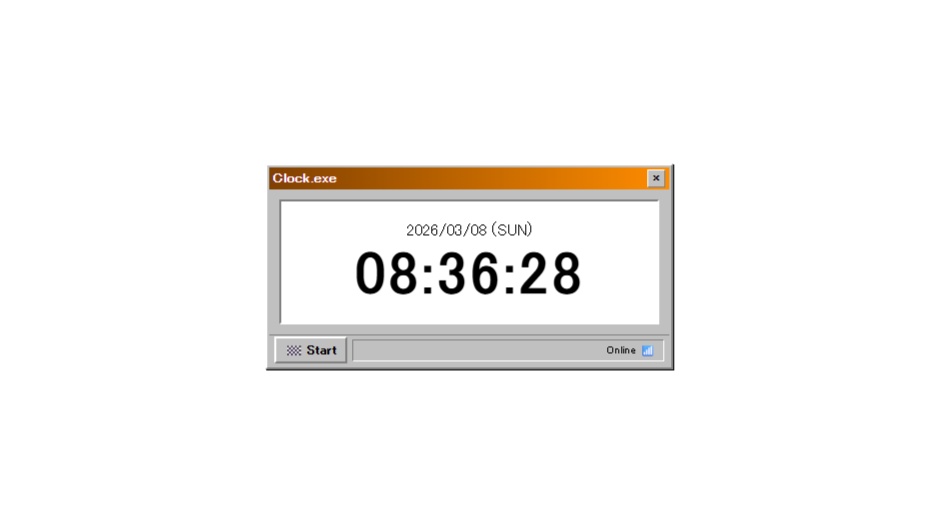 💻Win〇ows95風時計