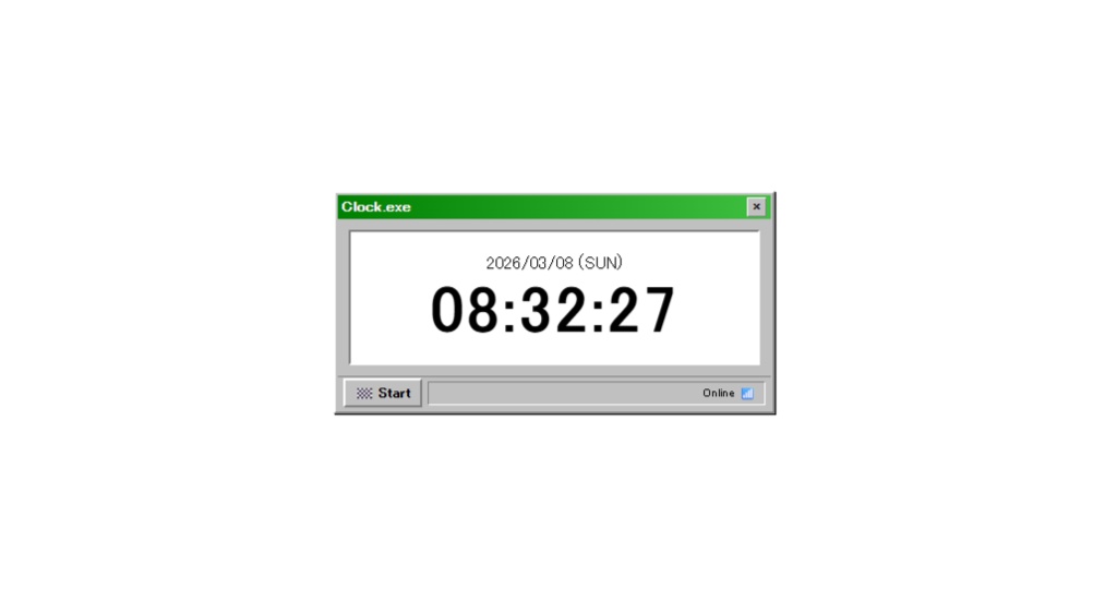 💻Win〇ows95風時計