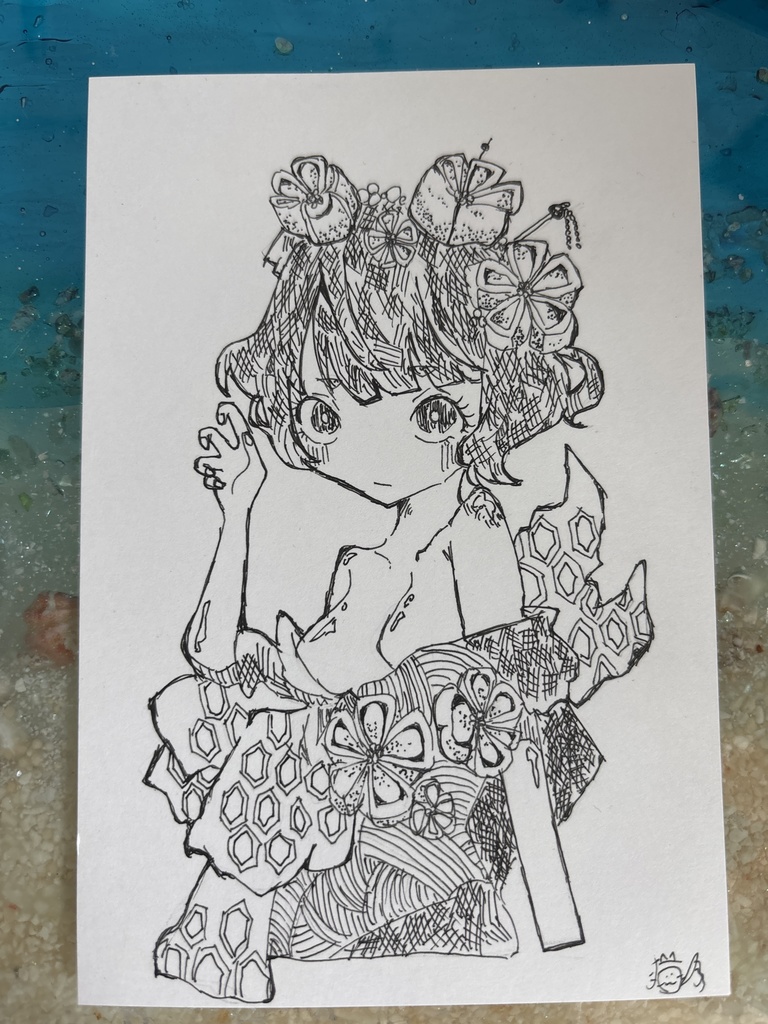 同人手描き原画イラスト fgo 葛飾北斎