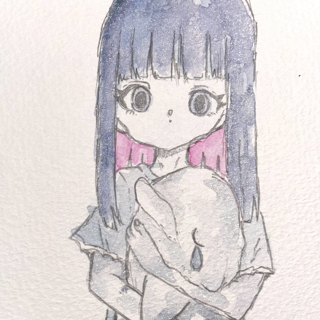 オリジナル手描き原画イラスト 一点物 大事にしてくれるって云ってたじゃん