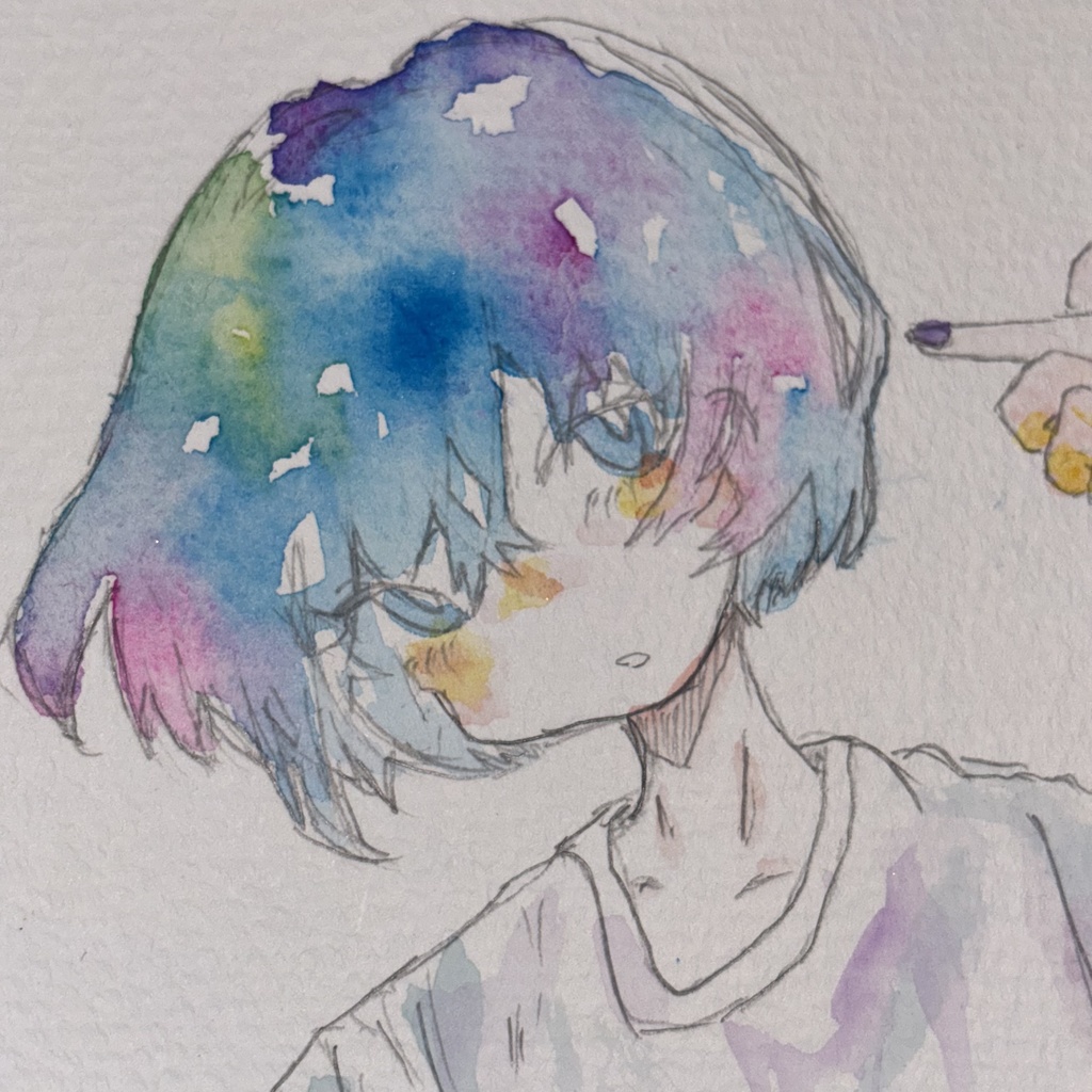 「ばーん」オリジナル手描き原画イラスト 一点物