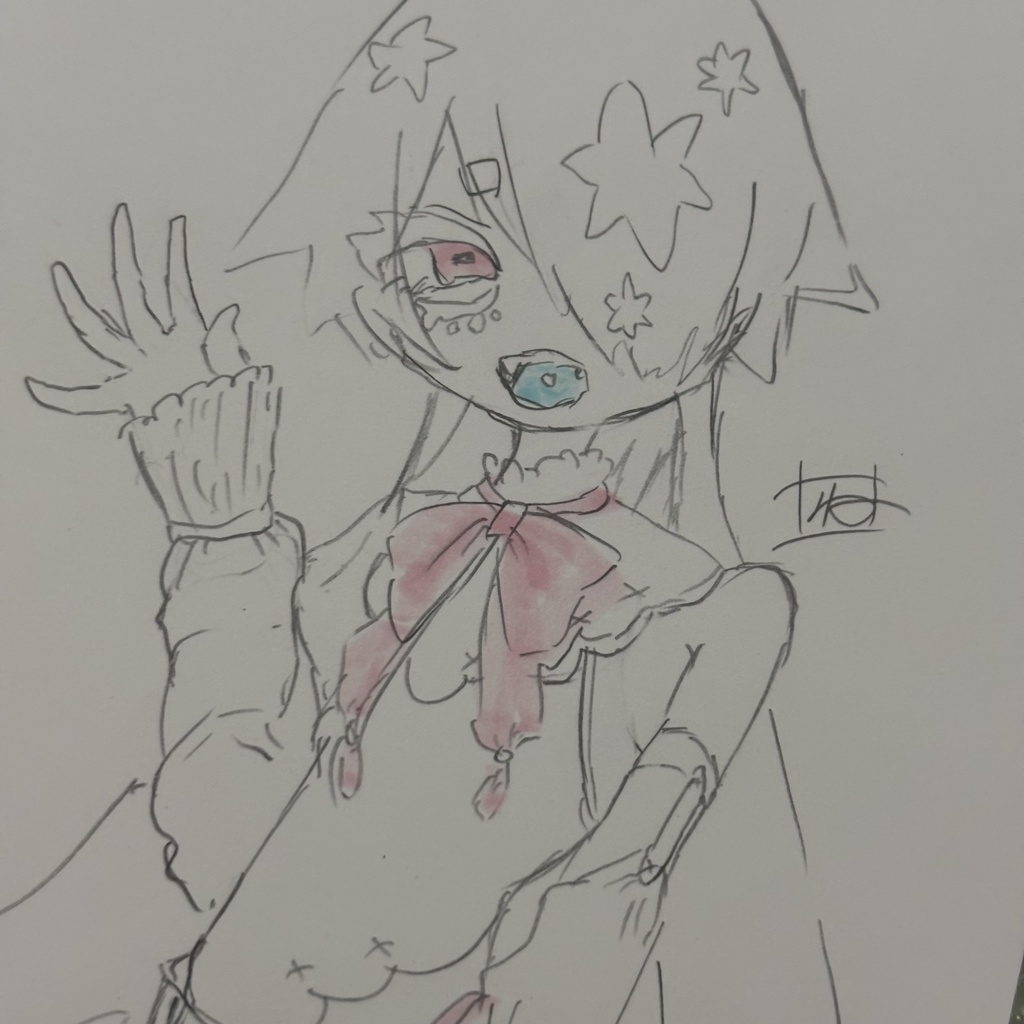 オクタくん｜夜に生まれたらくがきたち（原画8枚）