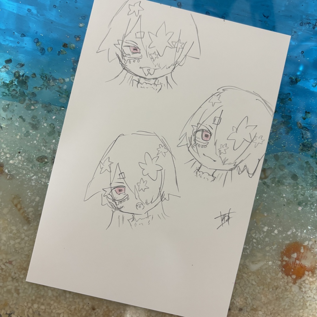 オクタくん|夜に生まれたらくがきたち(原画8枚)