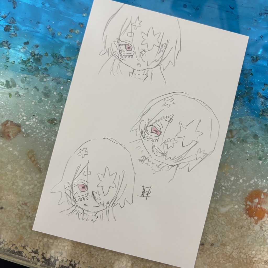 オクタくん|夜に生まれたらくがきたち(原画8枚)