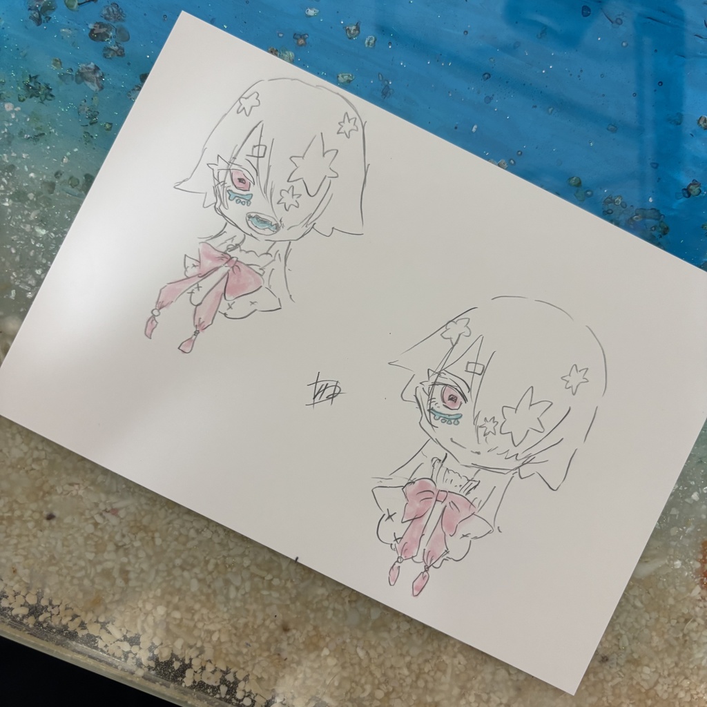 オクタくん|夜に生まれたらくがきたち(原画8枚)