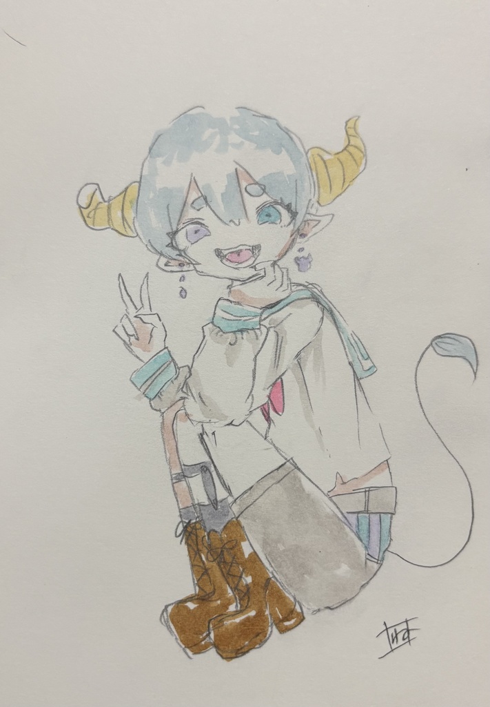 リウスくん|手描き原画