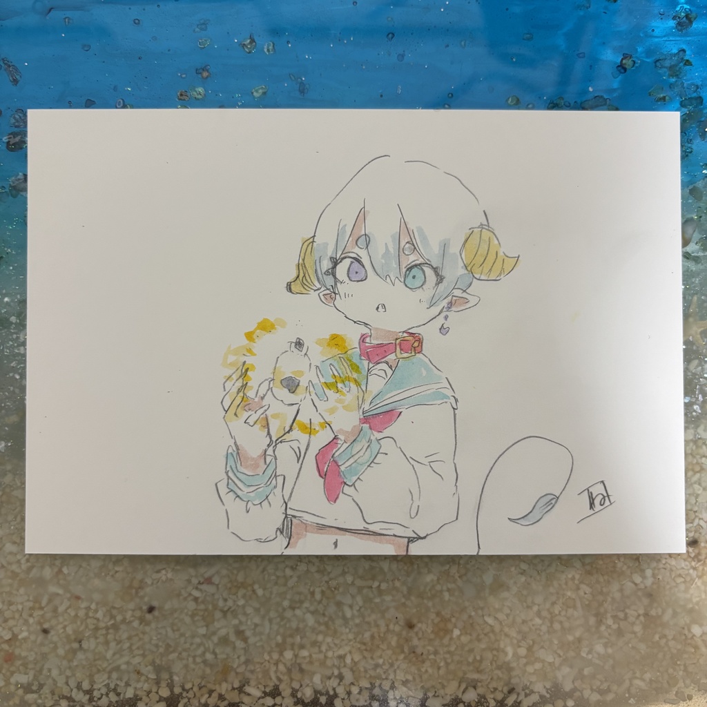 リウスくん｜原画・一点もの ポストカードサイズ