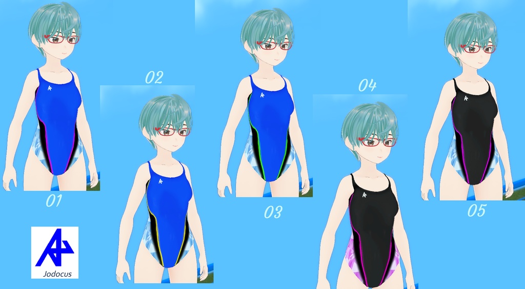 【VRoid】競泳水着 無料もあります!