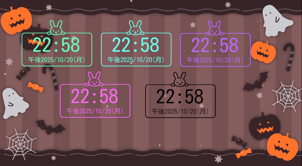 アニマルクロック🐰うさぎ|OBSで簡単配置