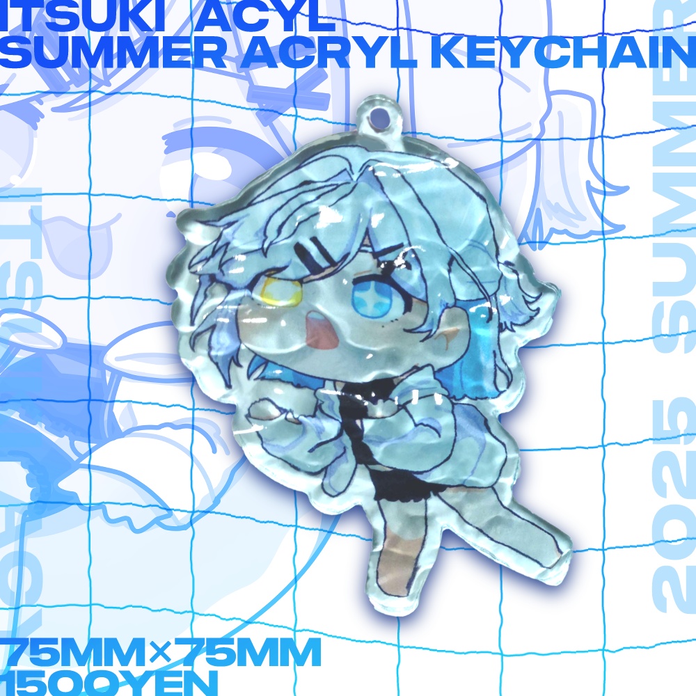 水面アクリルキーホルダー B