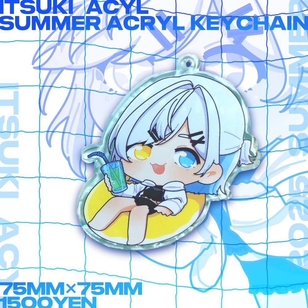 水面アクリルキーホルダー A