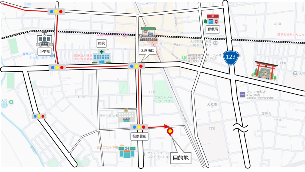 かんたん案内図