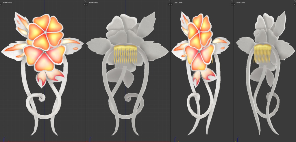 Vibrant Autumnal Floral Flower Comb / Hair Accessory